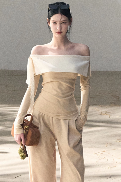 Sicilian Lace Knit Top Pants Set