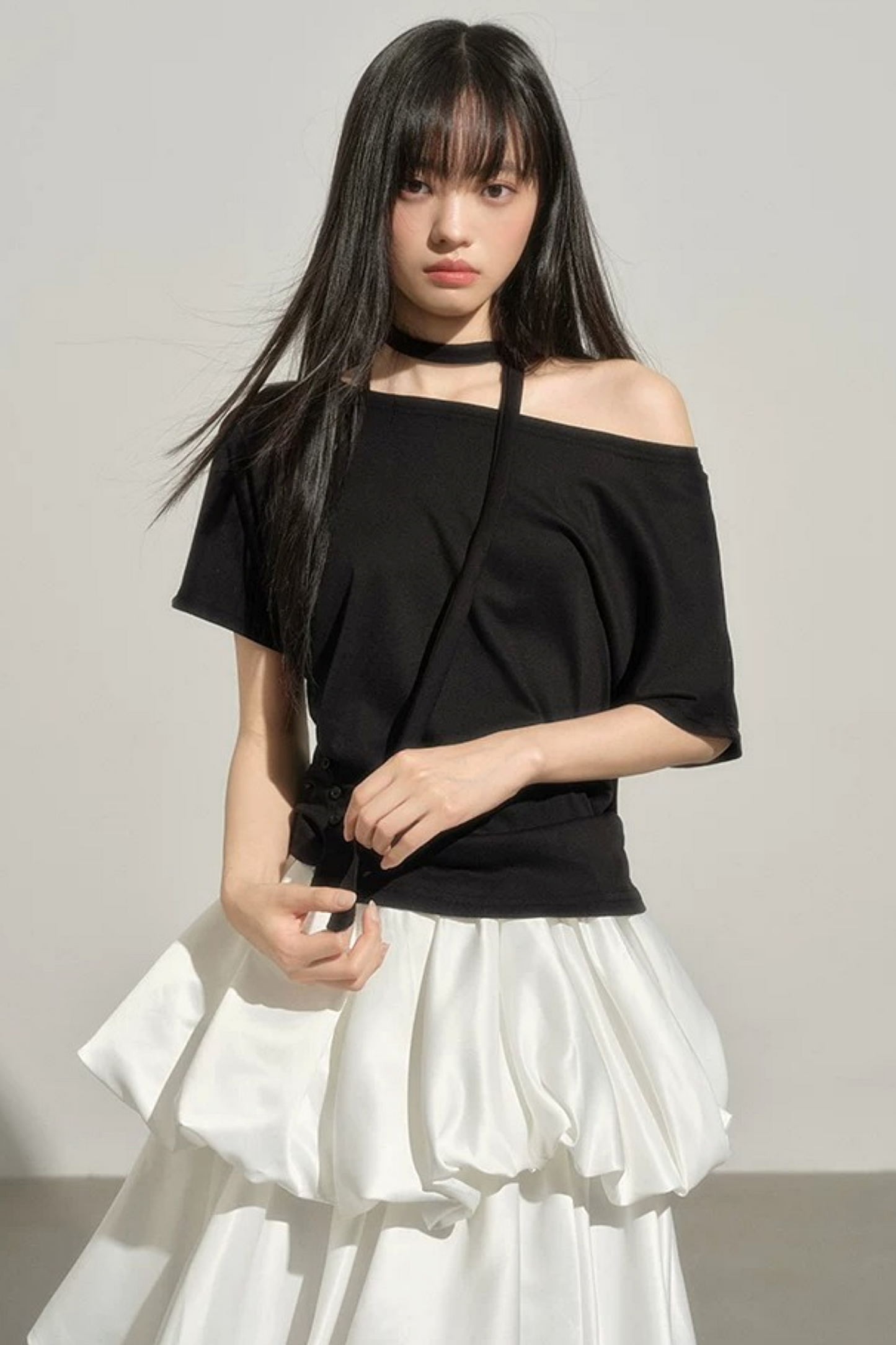 멀티 디자인 오프숄더 상의