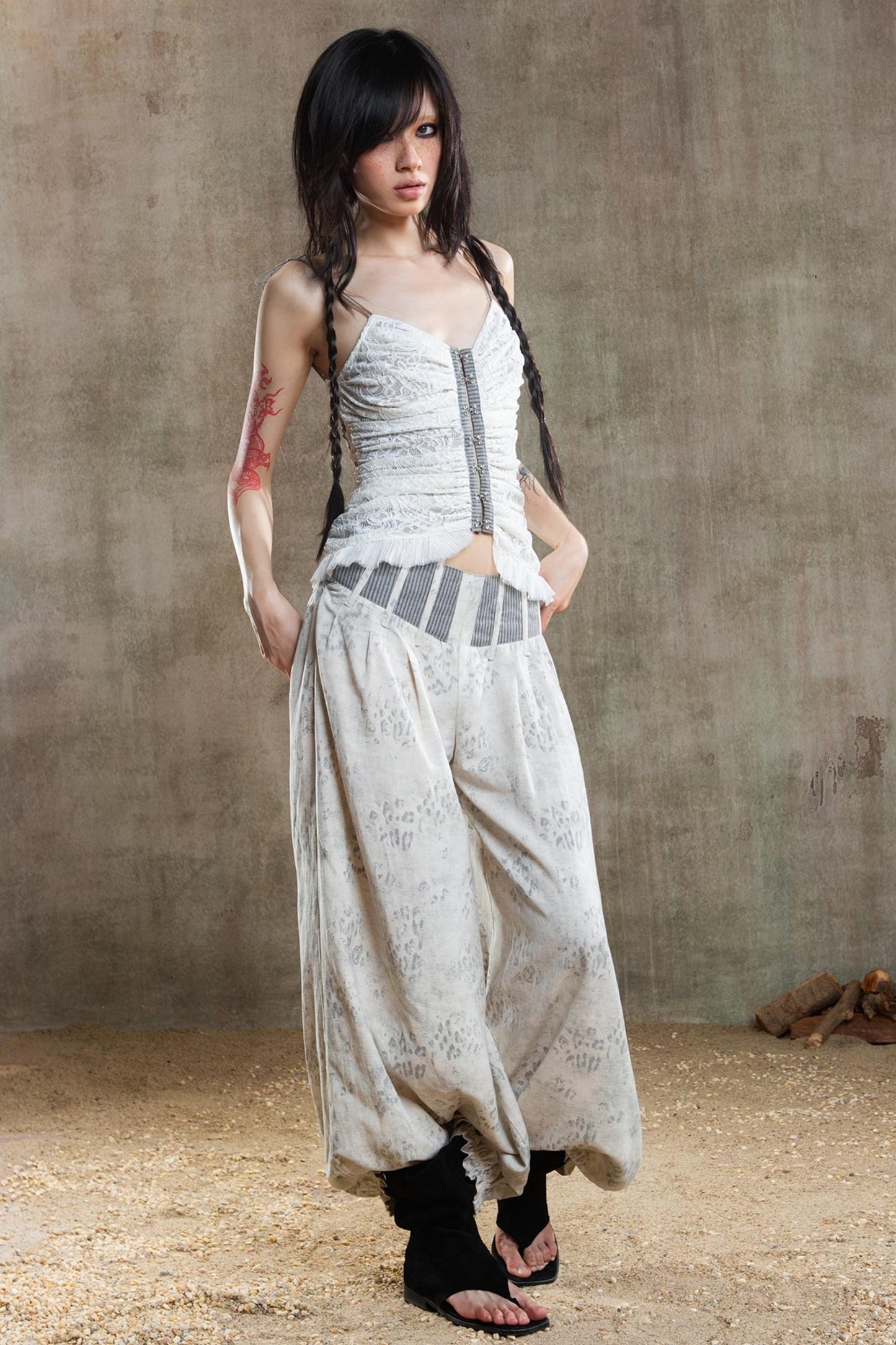 Retro Fishbone Pants