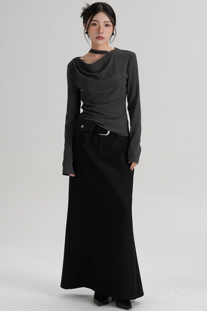 High-End Design Long-Sleeved T-Shirt Top