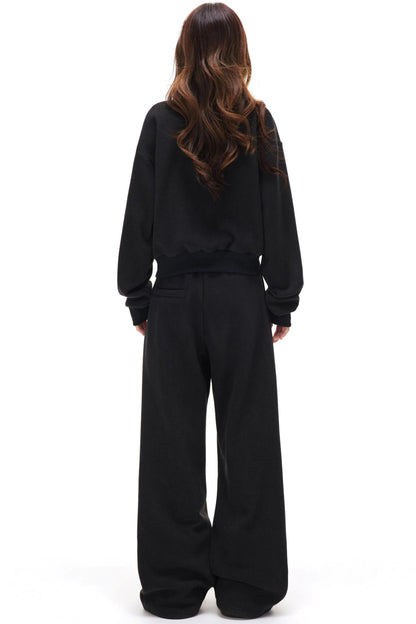 Fleece Zipper Jacket and Pants Suit Set-Up