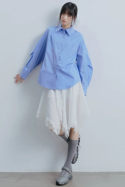Irregular Lace High Waist Skirt
