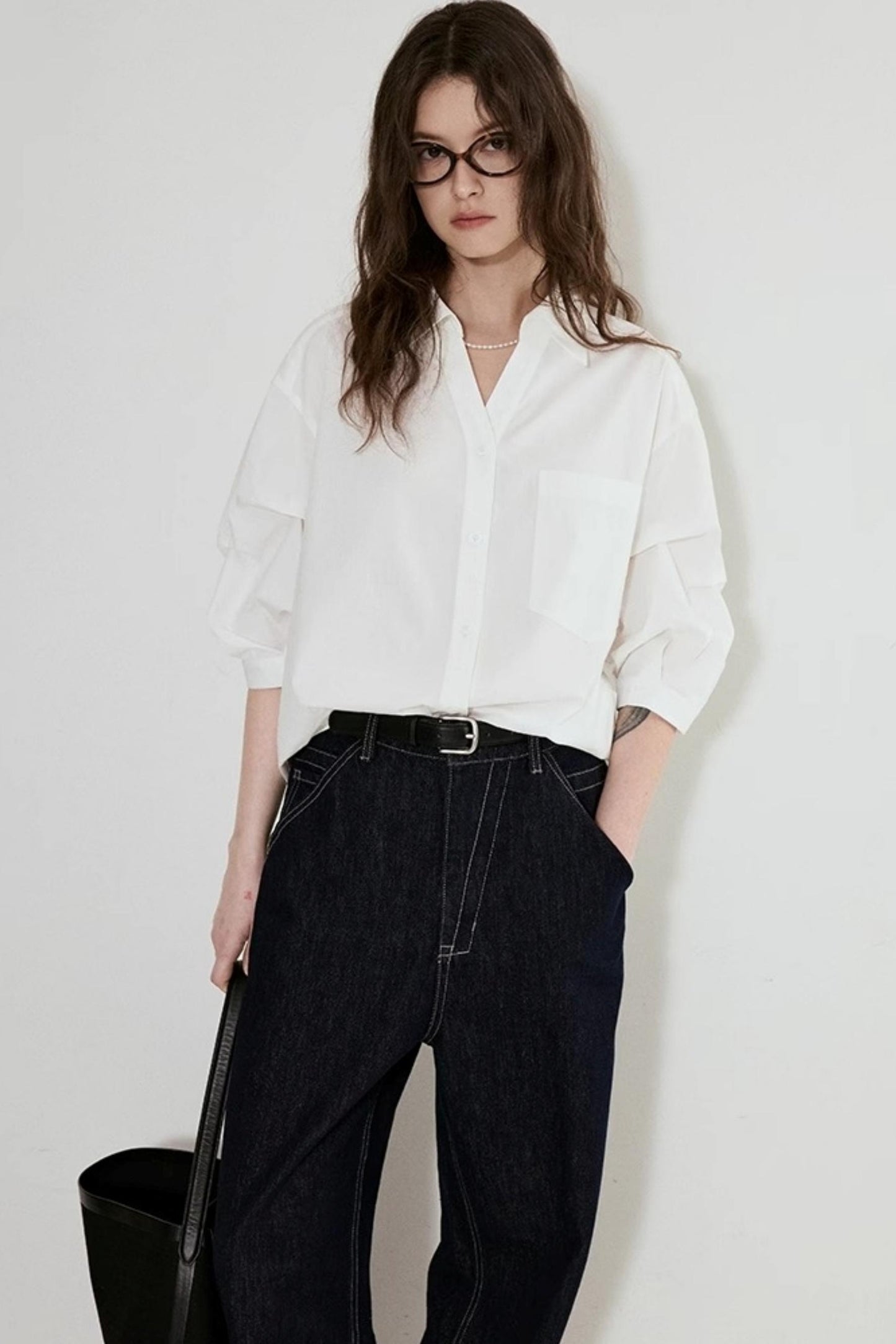 Chic V-Neck Cropped Summer Shirt