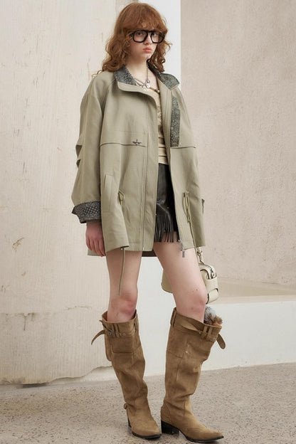 Cashew Flower Trench Coat