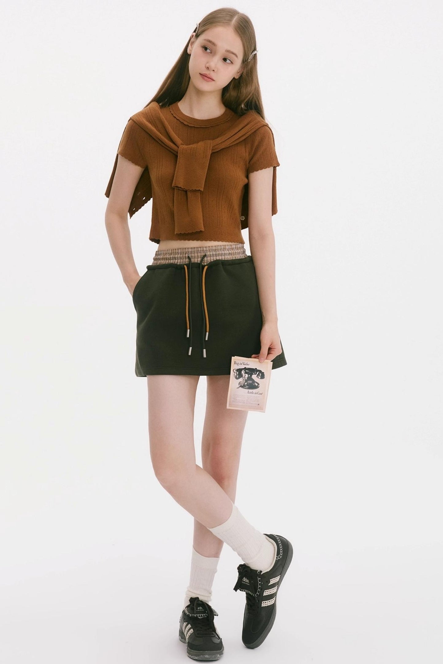 Korean Style Patchwork Plaid Skirt