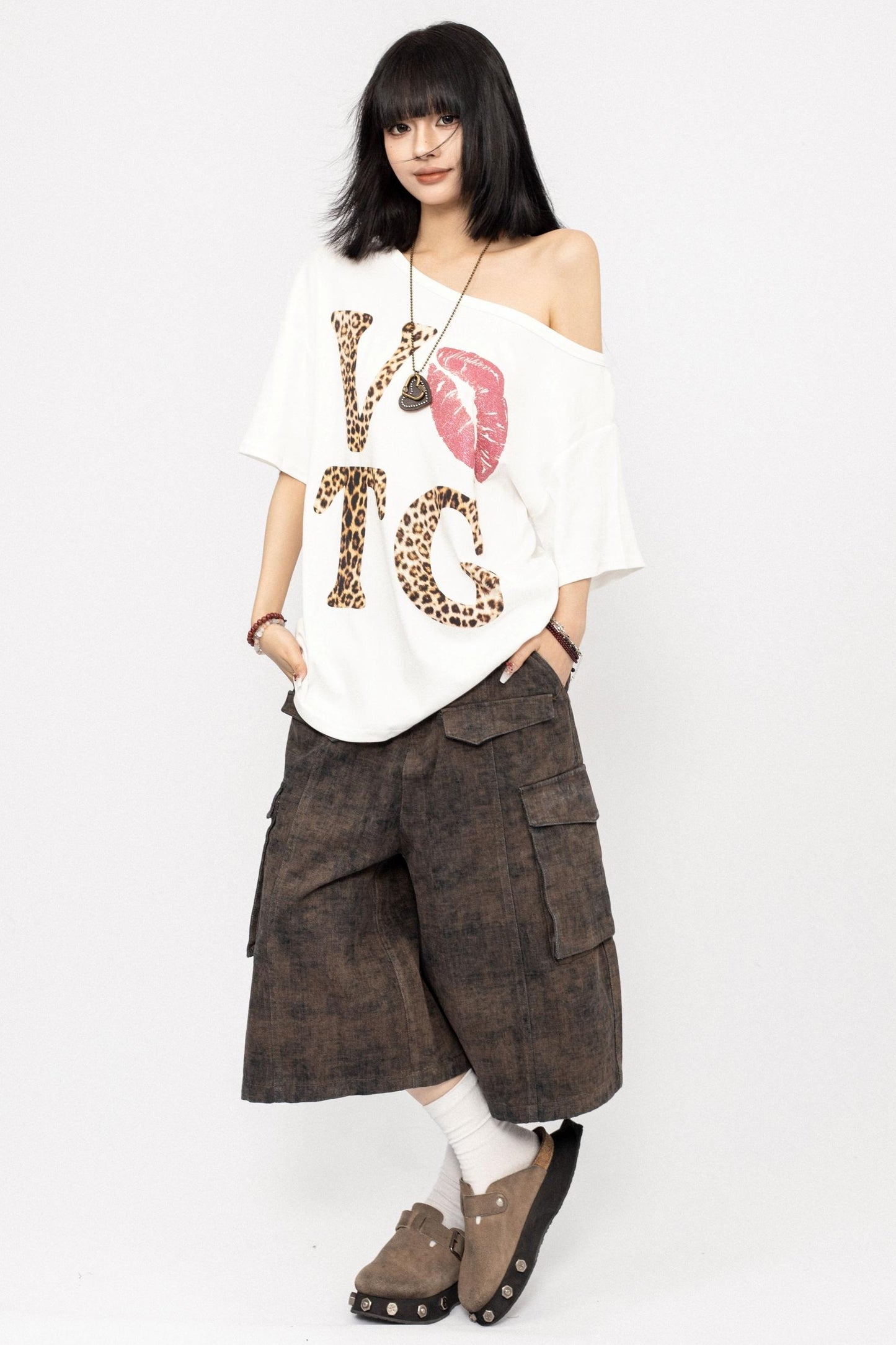 Vintage Leopard Peplum Tee