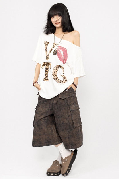 Vintage Leopard Peplum Tee