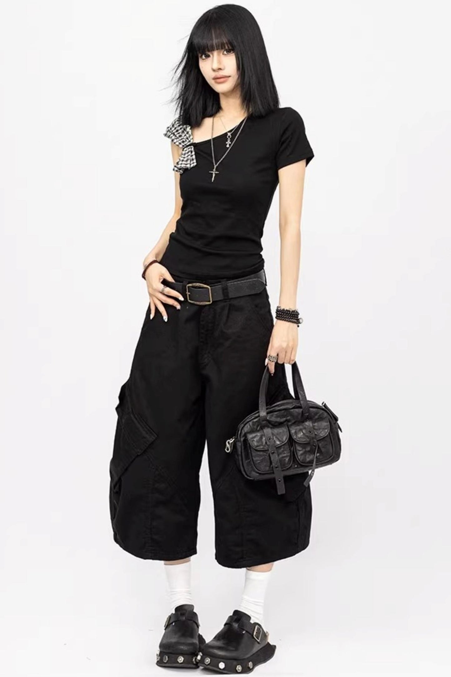 American Summer Black Check T-Shirt