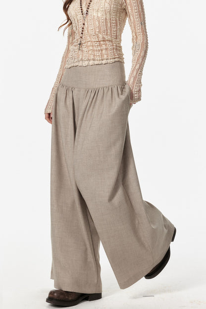 Retro Wide Slim Drape Pants