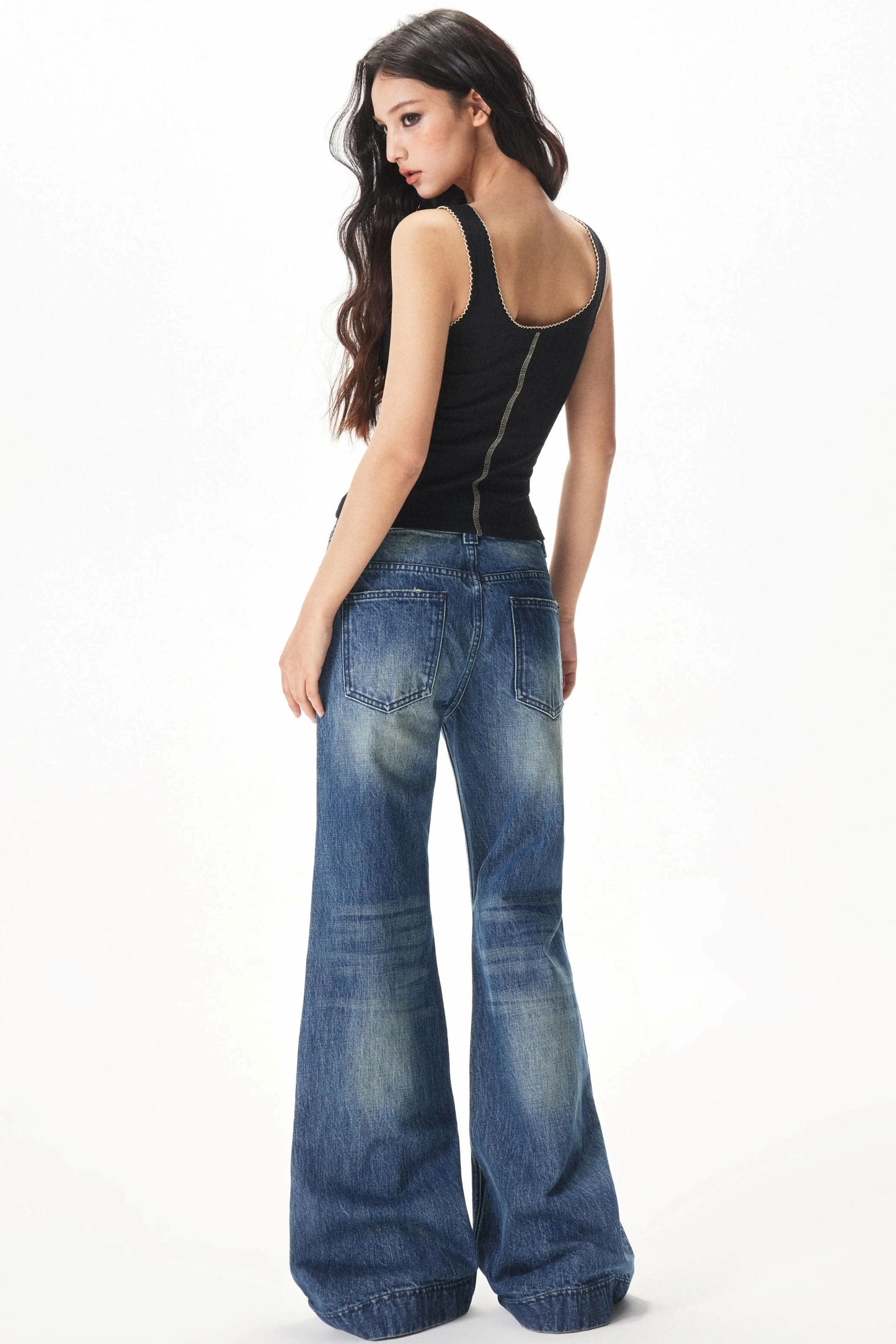 Contrasting Lace Knitted Vest