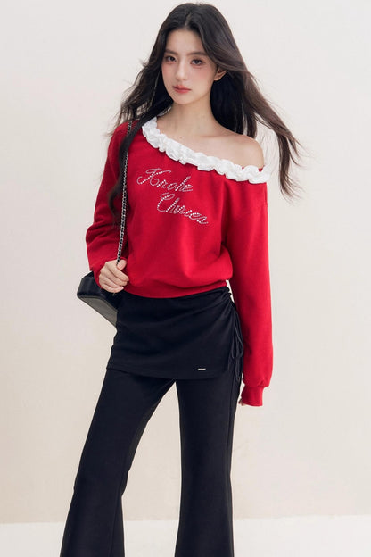 French Heavy Lace Sweatshirt