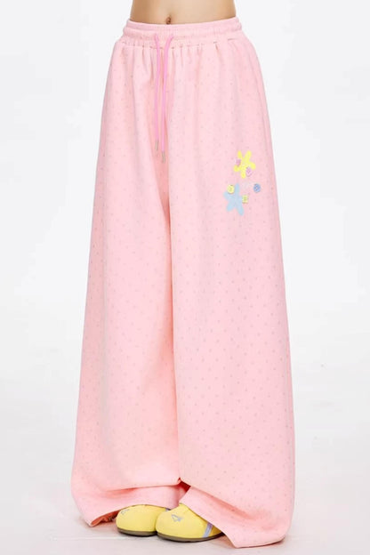 Retro Drapey Wide-Leg Pants Set-Up