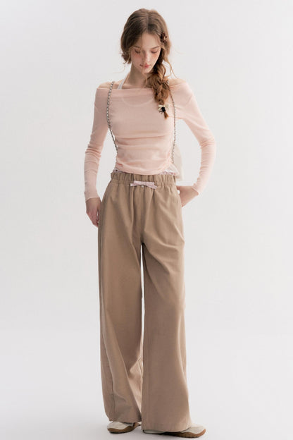 Lazy French Halterneck Knit Top