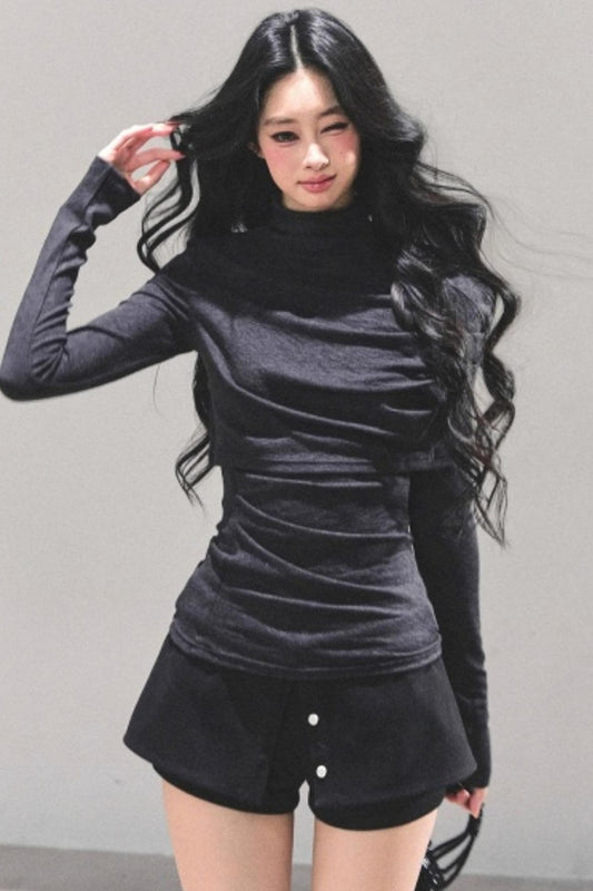 Silent Echoes Gray Top