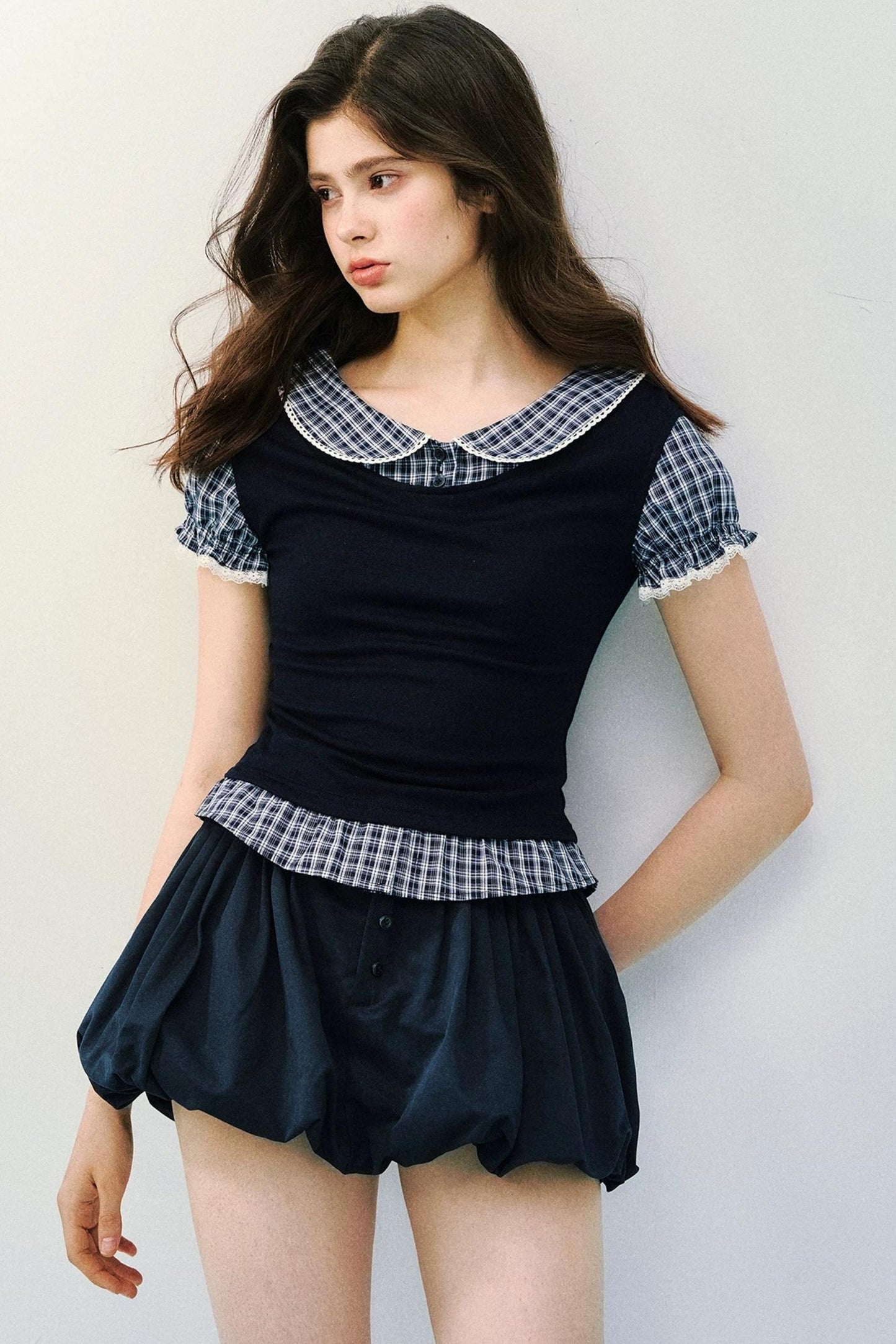 Tencel Wool Two-Piece Blouse