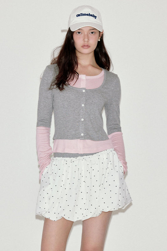 Elegant Ballet Knitted Blots Top