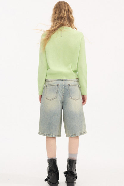 Embroidered Grape Wool Sweater