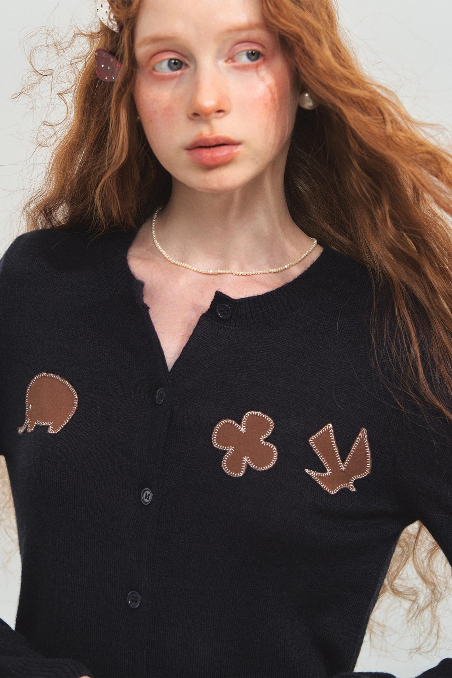 Fun Patch Embroidered Cardigan