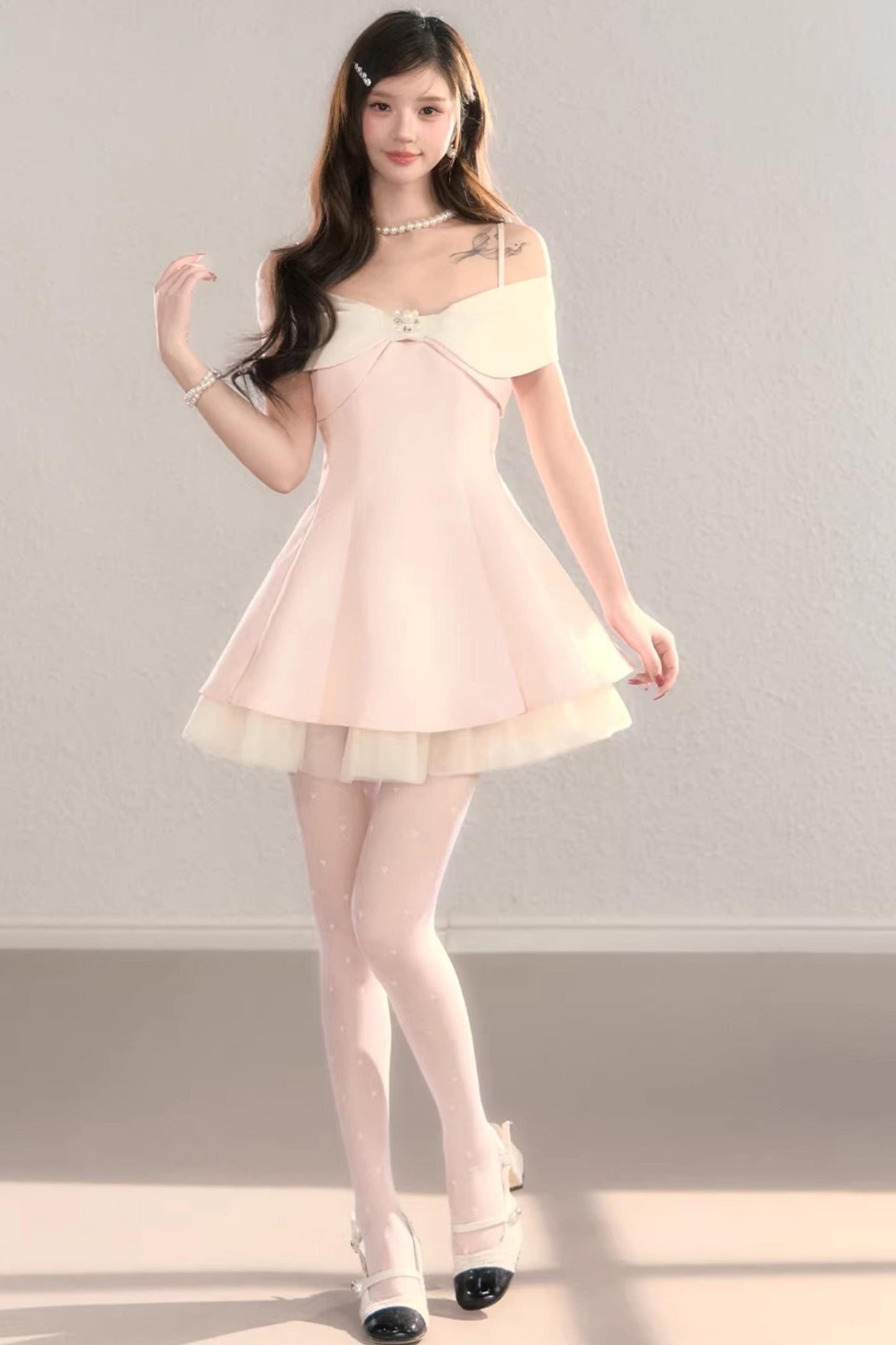 Off-Shoulder Bowknot Princess Dress