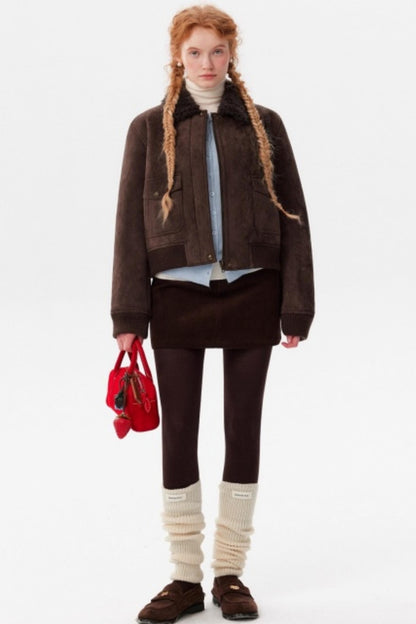 Retro Suede Wool Jacket