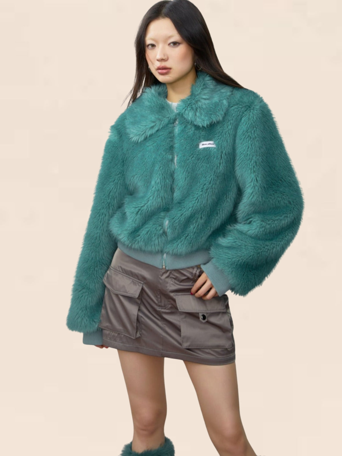 Long-sleeved Loose Fur Jacket