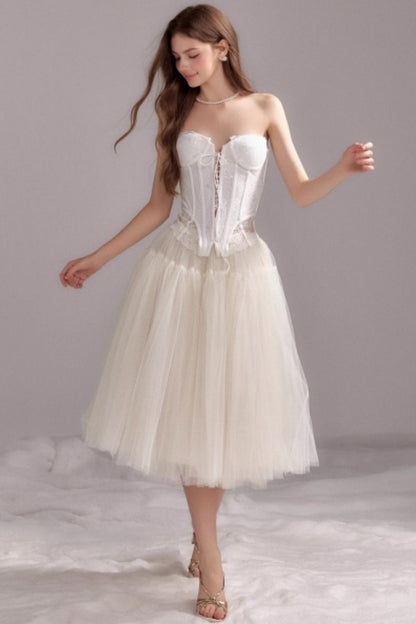 Herringbone Lace Bandeau Skirt Set-Up