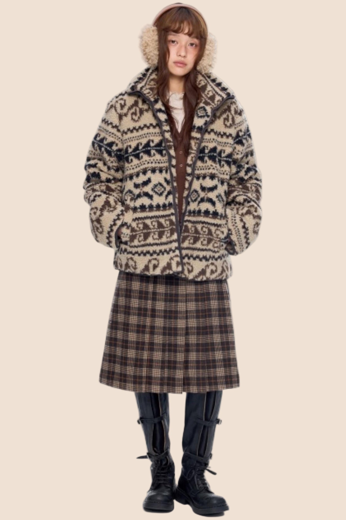 Ethnic Fleece Cotton Jacket