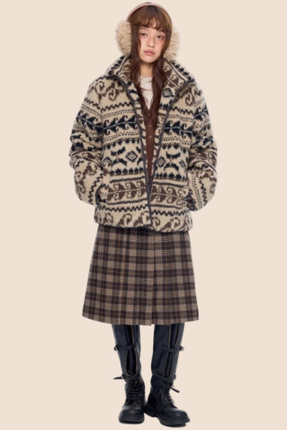 Ethnic Fleece Cotton Jacket