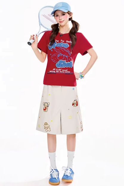 Shell Letter Print Top