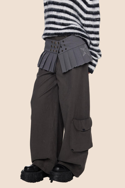 Fall Retro Wide-Leg Pants