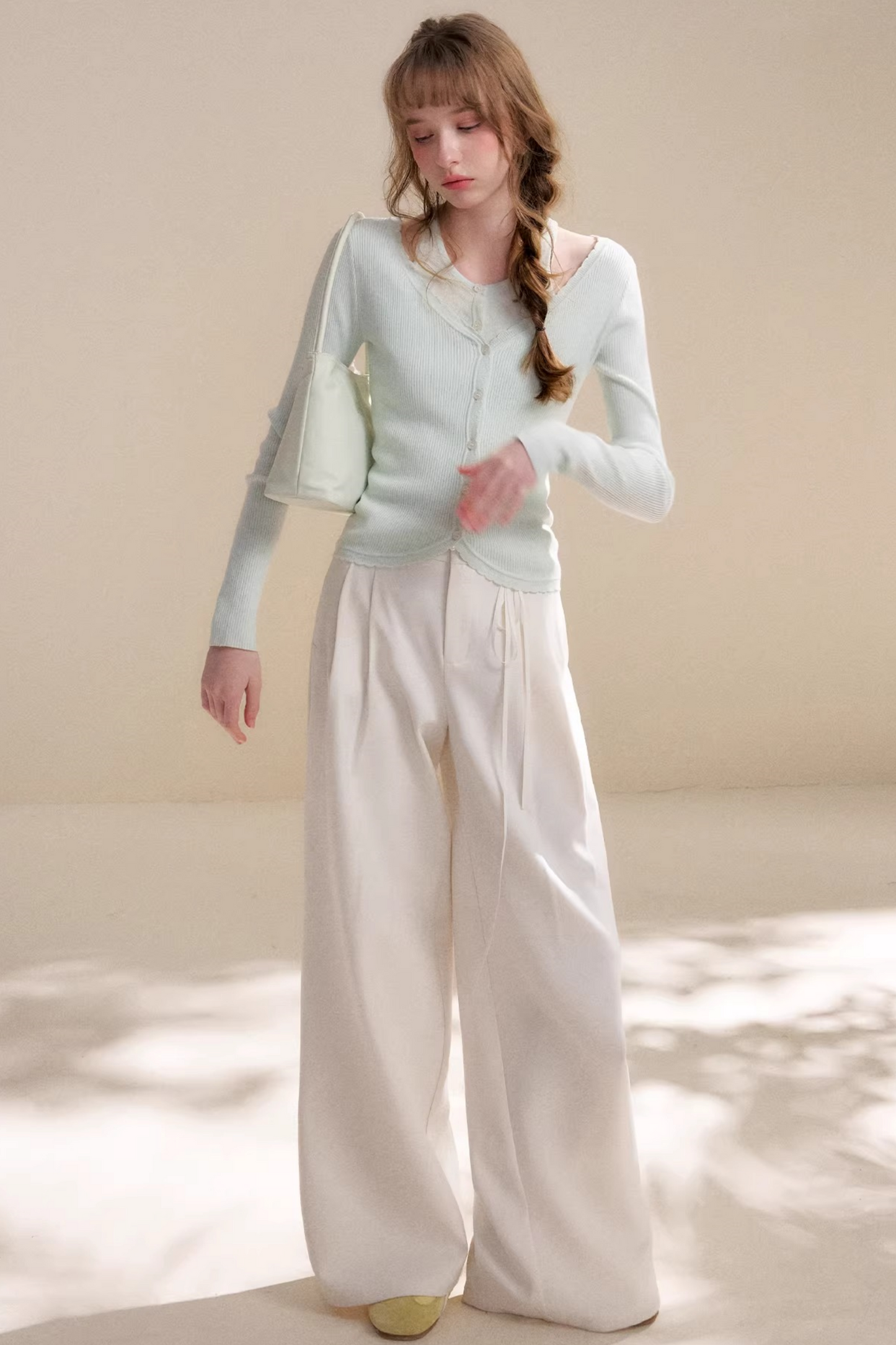 Mist Mint Wool Cardigan