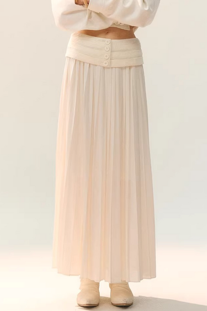 Jupe drapée bicolore