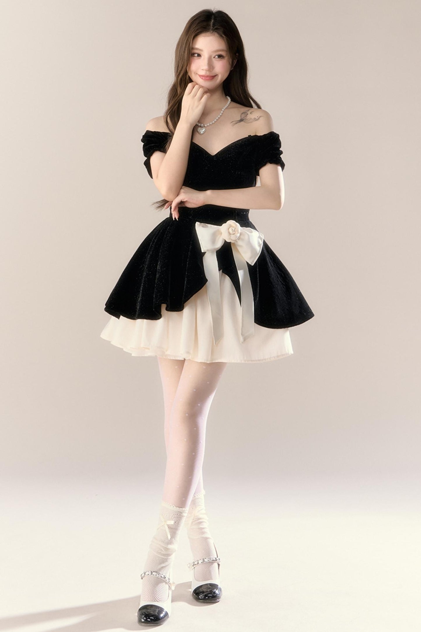 Midnight Camellia Dress