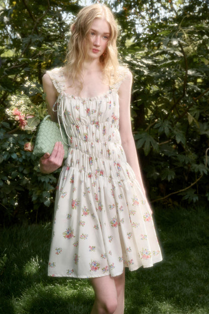 Vintage Floral Halter Dress