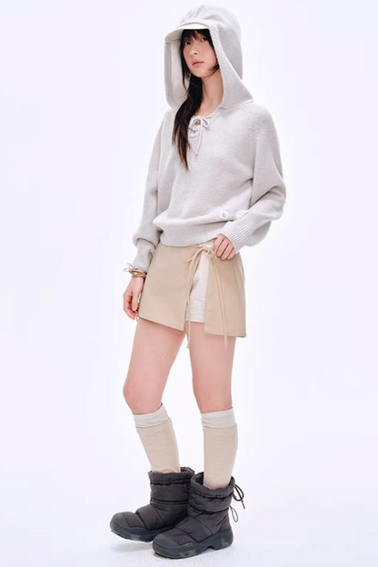 Side Slit Hip-Hugging Skirt Pants