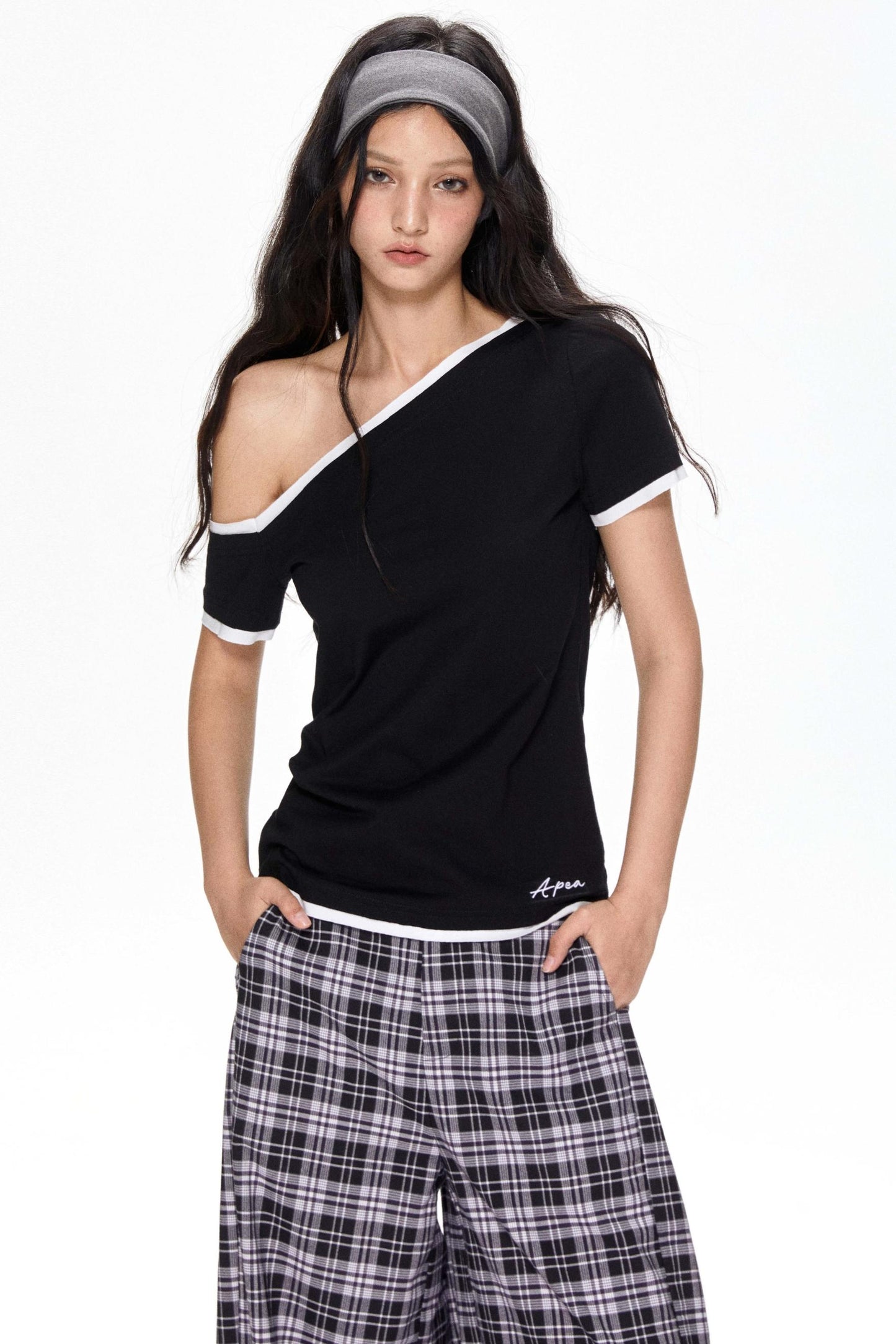 Summer Color-Block Strapless T-Shirt