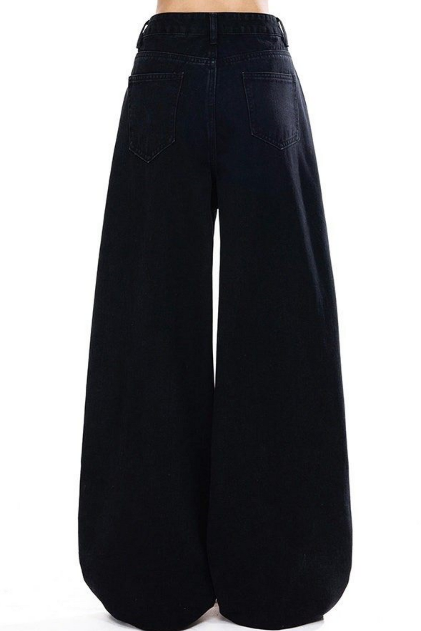 Retro Star Patch Wide-Leg Pants