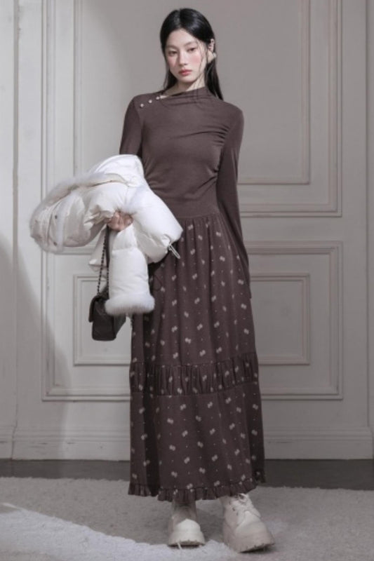 Warm Velvet Snowflake Dress