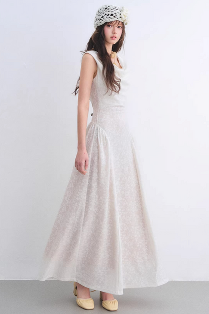 Off-White Lace Jacquard Dress