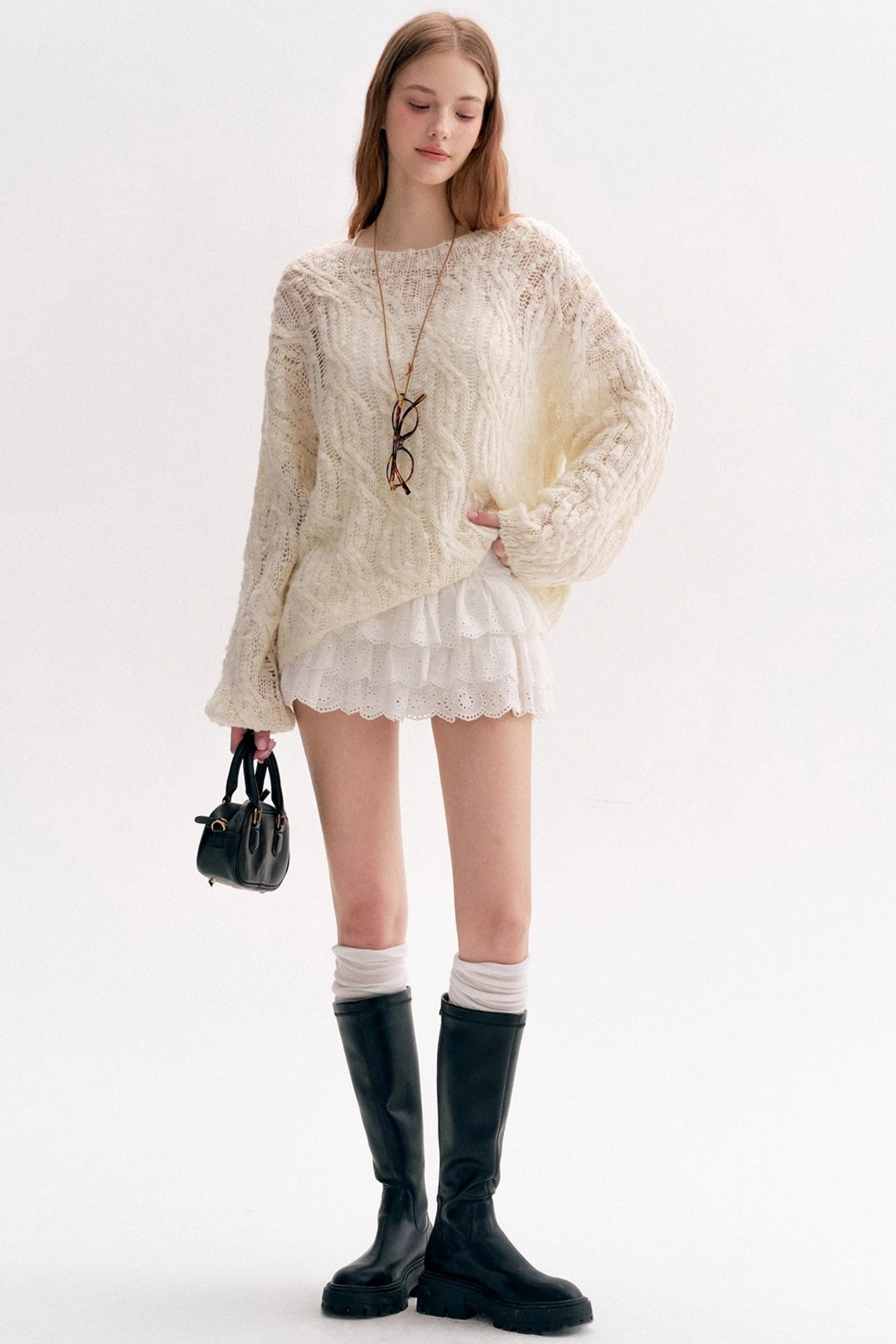 Wool Texture Lazy Loose Sweater