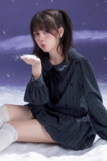 Dark Night Blue Bud Dress Set-Up