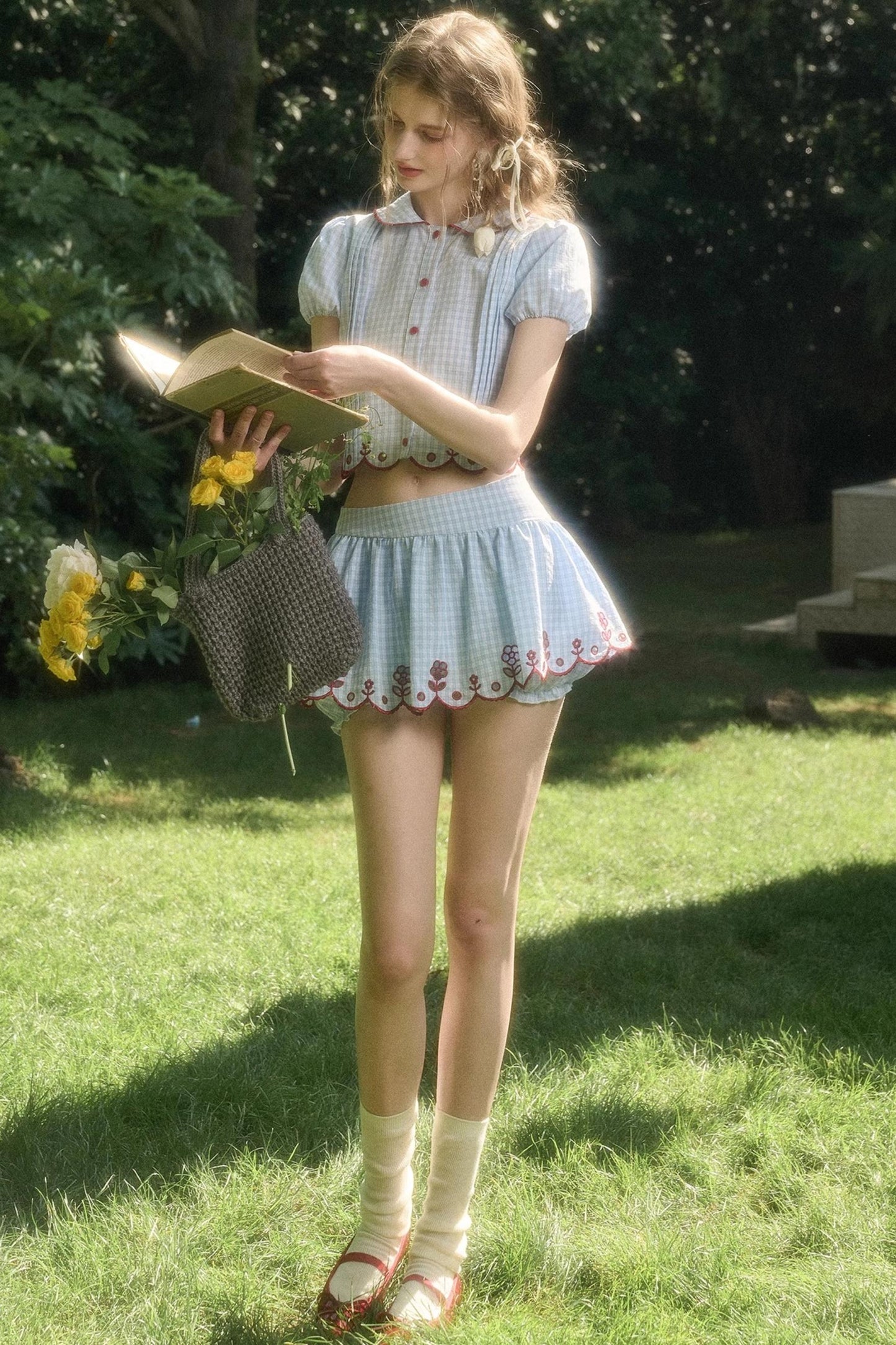 Pure Lace Airy Shirt Set-Up