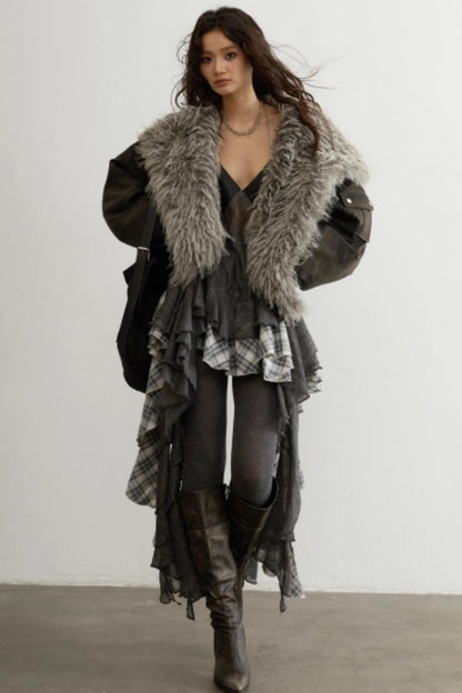 High-Waisted Aviator Jacket