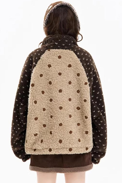 Retro Polka Dot Cashmere Jacket