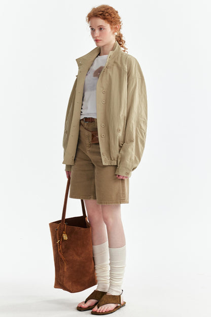 Houndstooth Short Cargo Jacket