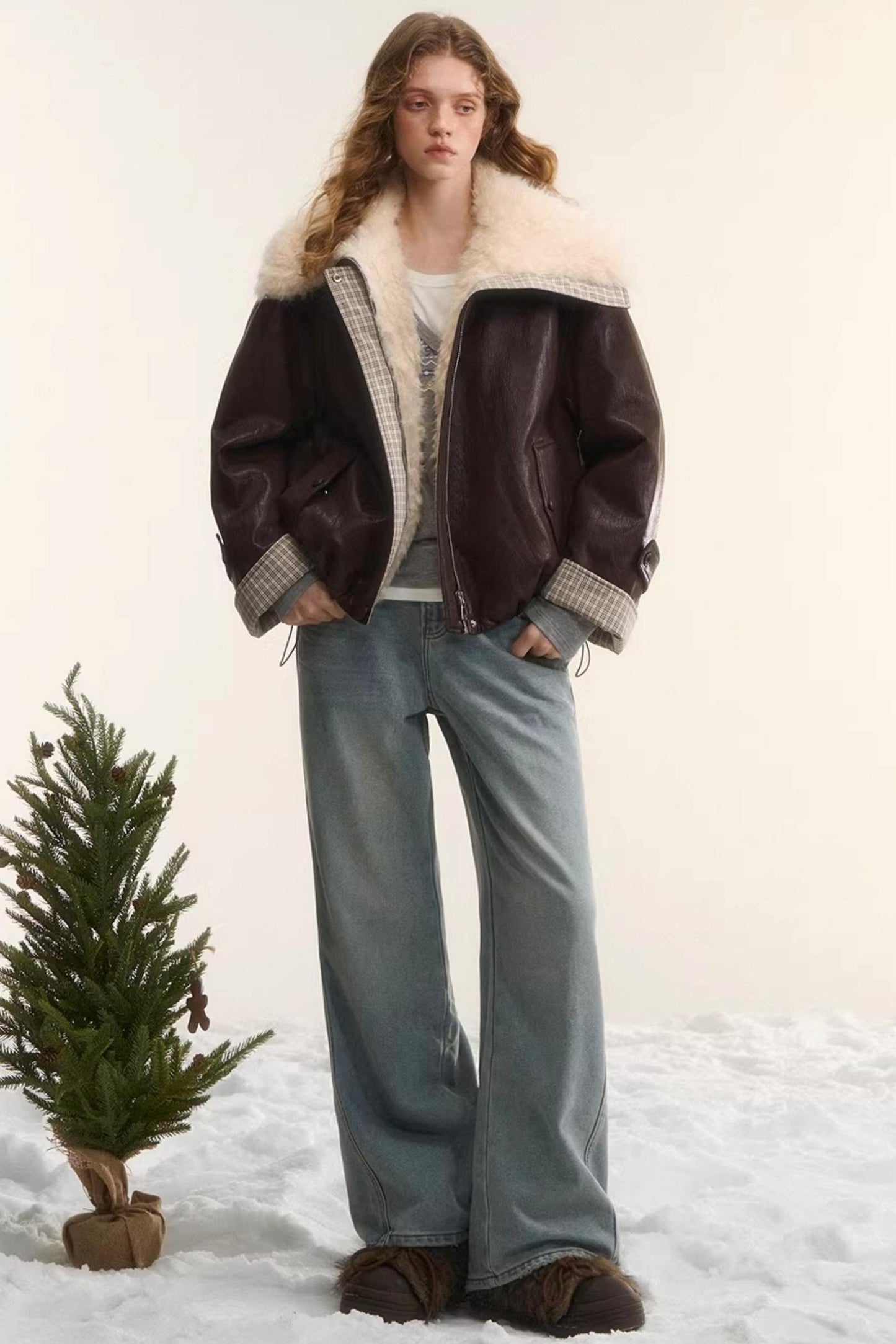 Washed Distressed Denim Pants