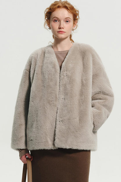 Premium Imitation Mink Fur Thermal Coat