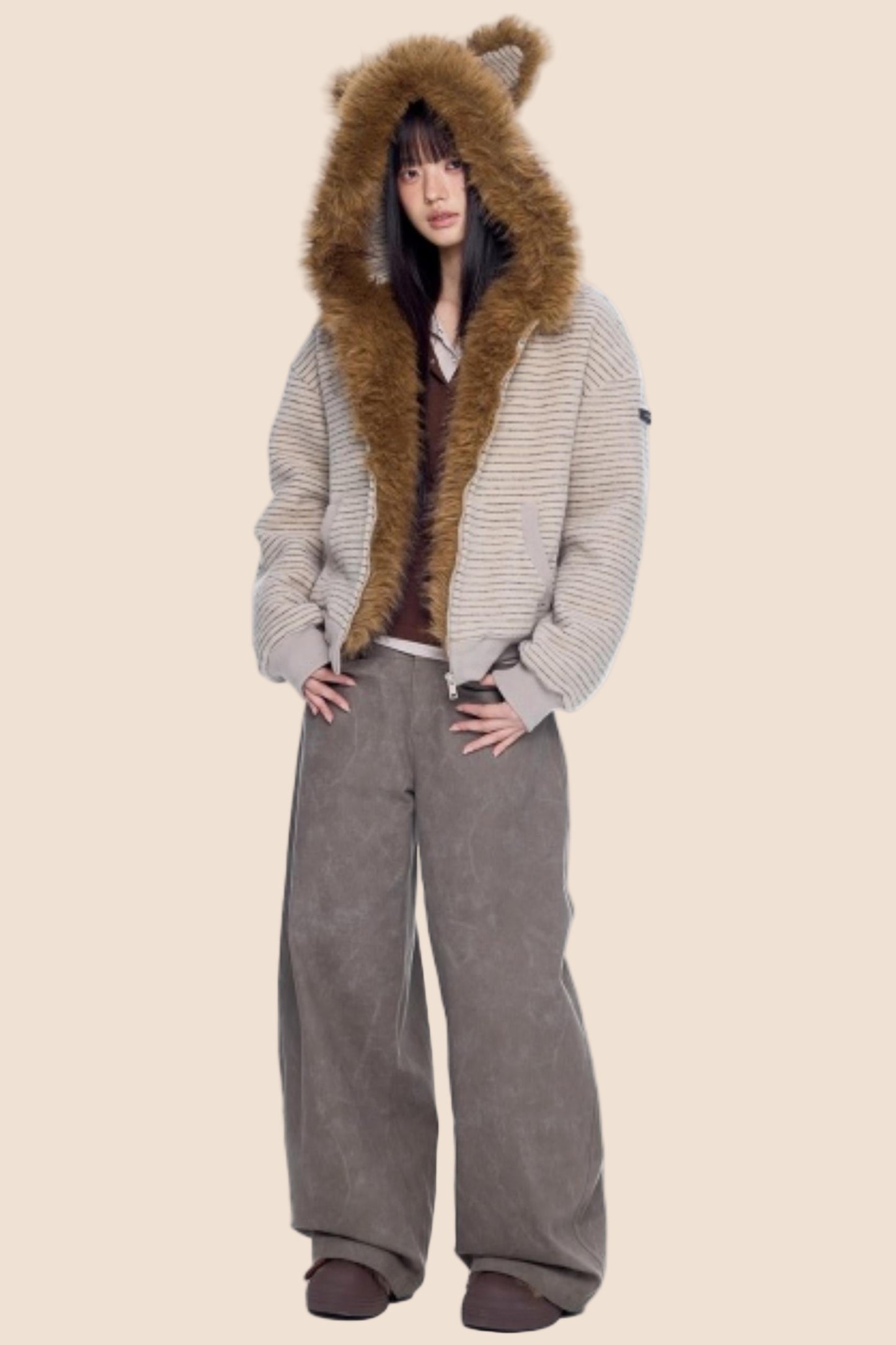 Retro Scimitar Wide-Leg Pants