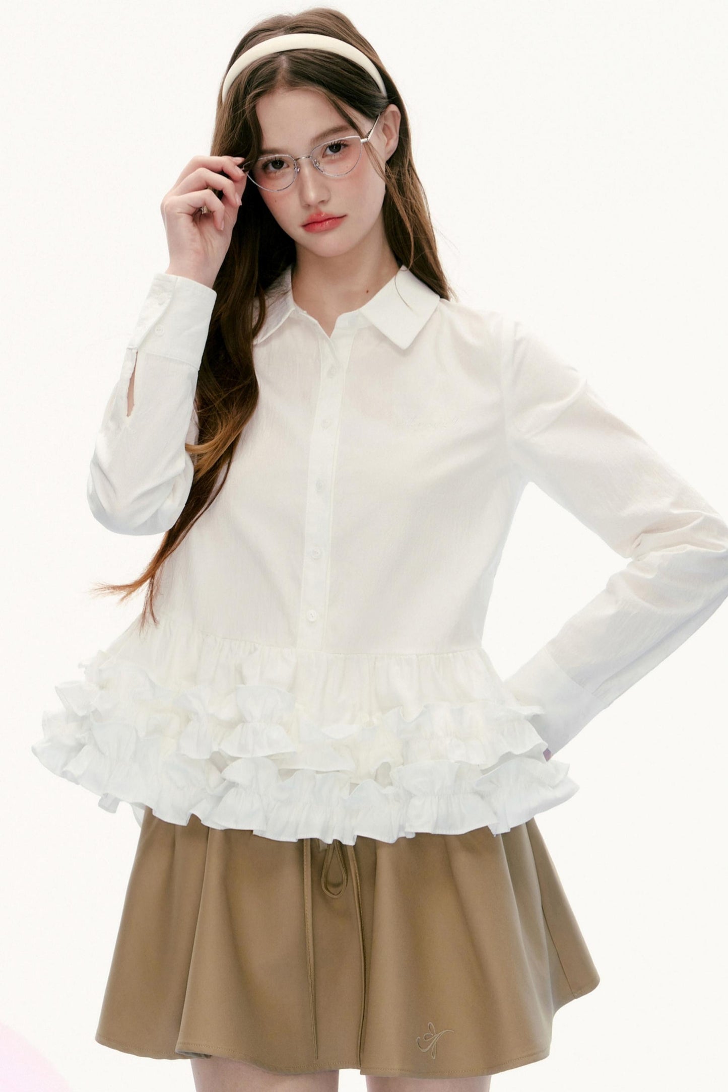 Vintage Embroidered Cropped Skirt