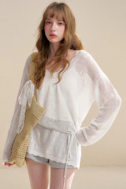 Hand-Painted Rose Jacquard Shirt